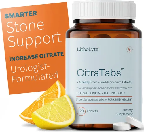 CitraTabs 7.5 mEq | Tabletas de citrato de liberación prolongada | Protector de salud renal | Apoyo respaldado por la ciencia más allá de la