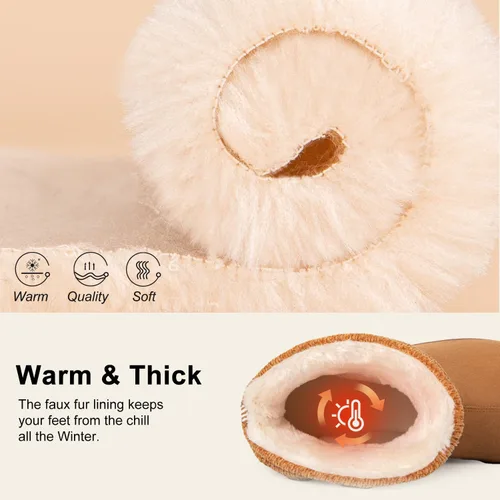 Miniatura 3 de LongBay Pantuflas de punto de chenilla cálidas para mujer, de espuma viscoelástica, cómodas, de gamuza, esponjosas, de espuma viscoelástica, botas