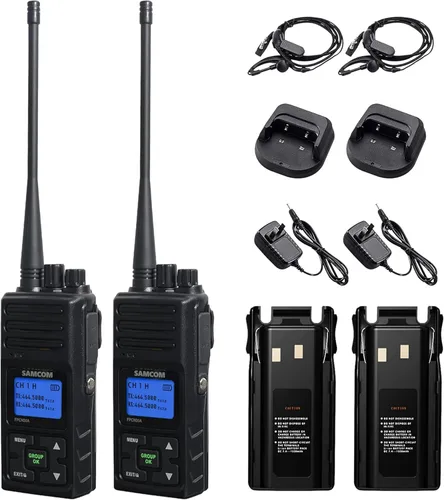 Miniatura 8 de SAMCOM Radios de dos vías de largo alcance recargables, radio bidireccional de alta resistencia para adultos, walkie talkie de 5 vatios de alta