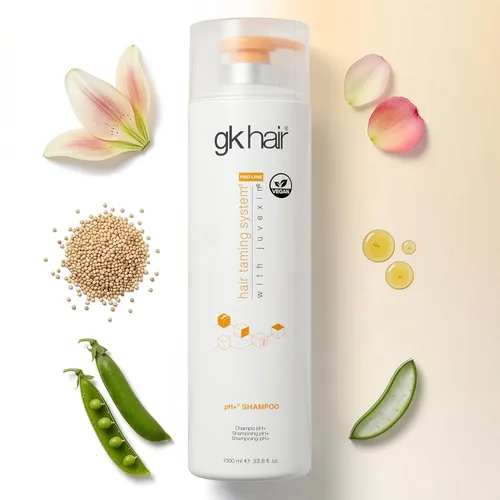 Miniatura 5 de GK HAIR Global Keratin pH+ Champú aclarante de pre-tratamiento (33.8 fl oz/1000ml) Para limpieza profunda del cabello, elimina impurezas -Con aloe