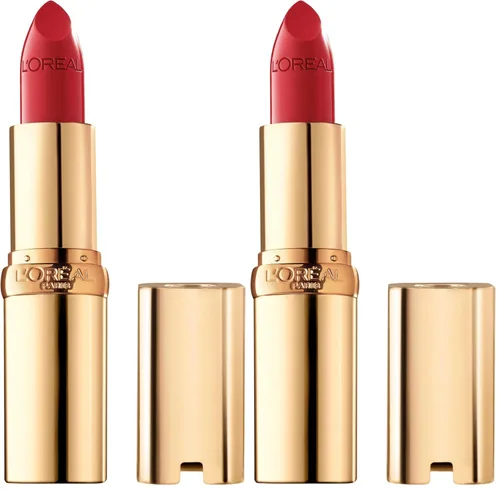 Miniatura 31 de L'Oreal Paris Colour Riche Original - Lápiz labial cremoso e hidratante satinado con aceite de argán y vitamina E, lava ardiente, 1 unidad Blazing