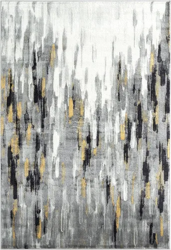 Miniatura 14 de Abani Rugs - Alfombra abstracta azul y beige de 7 pies 9 pulgadas x 10 pies 2 pulgadas, colección Porto Alfombra decorativa de estilo contemporáneo