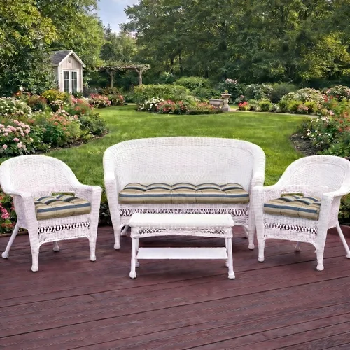 Miniatura 30 de RSH DECOR: Sunbrella 3-Piece Tufted Wicker Cushion Set 44" x 22" & 22" x 22" Outdoor Loveseat & U-Shaped Seat Cushions Crafted with