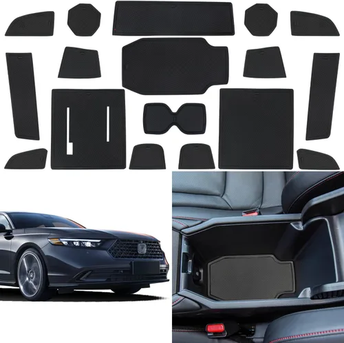 Alfombrilla de consola central a medida para accesorios Honda Accord 2023 2024 2025 2026, portavasos, posavasos, forro antipolvo, almohadilla para