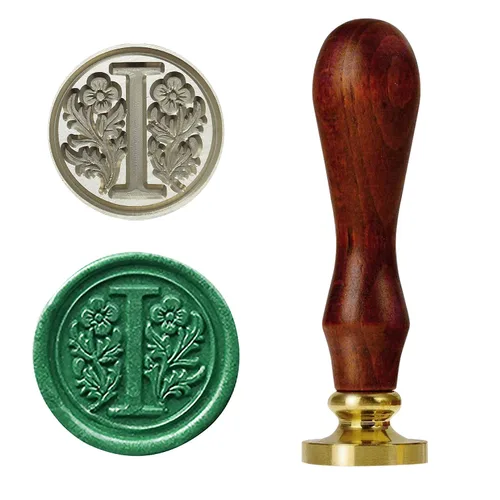 Miniatura 12 de AMOCO Sello de cera de latón, letra C, estilo retro vintage, 1 pulgada de diámetro, juego de 30