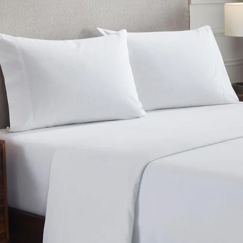 Miniatura 9 de Juego de ropa de cama de franela de algodón de alta calidad, el juego incluye: 2 fundas de almohada, acento de dormitorio contemporáneo sólido