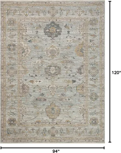 Miniatura 2 de Loloi Magnolia Home de Joanna Gaines Millie Collection MIE-02 Cielo/Oro 7'-10" x 10',.25" Altura de la Pila, Alfombra de Área