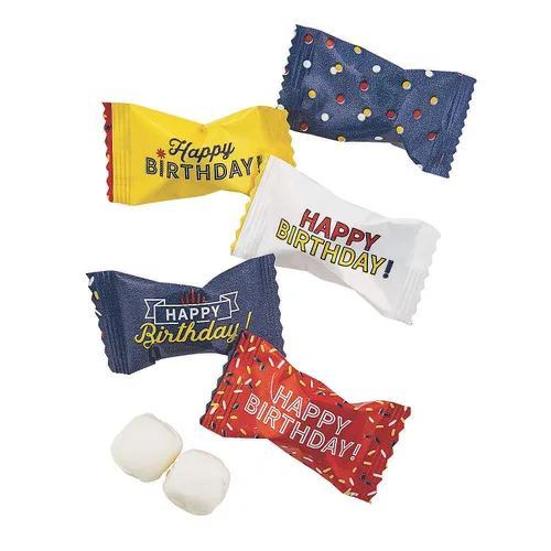 Miniatura 10 de Fun Express Buttermints de graduación envueltas individualmente, 108 piezas de caramelo de menta naranja para recuerdos de fiesta y buffet
