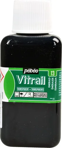 Miniatura 12 de Pebeo Vitrail, pintura efecto vitral, botella de 8.5 fl oz, color azul oscuro