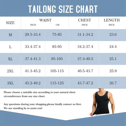 Miniatura 7 de TAILONG Camisas de compresión de ginecomastia para hombre, fajas moldeadoras para adelgazar el cuerpo, chaleco sin mangas, fajas para hombres