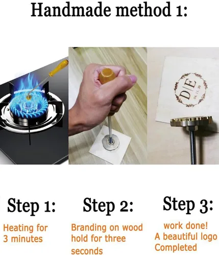 Miniatura 3 de Hierro de marca personalizado para madera Leahter Branding Iron regalo de boda, hecho a mano por diseño, regalo de fiesta de pan de barbacoa
