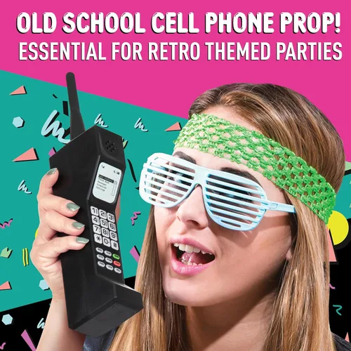 Miniatura 2 de GoPong Old School Prop Phone & 12 oz Flask – Frasco de alcohol oculto para teléfono celular retro para fiestas de los años 80 y 90