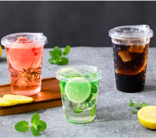 Miniatura 7 de Vasos de plástico transparente de 16 onzas con tapas, 25 juegos de tazas de café helado de plástico desechables con tapas sin pajilla, taza de café