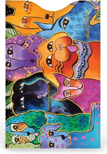 Miniatura 4 de Juego de 6 fundas para tarjetas de crédito con bloqueo RFID, Laurel Burch Set 1, Juego de 6 fundas de protección RFID para tarjetas de crédito