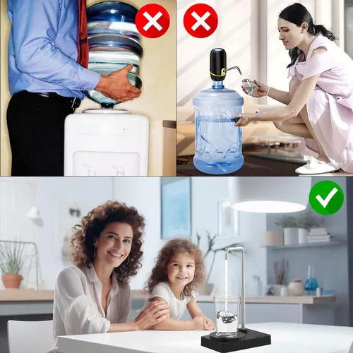 Miniatura 3 de Dispensador de agua de escritorio - Botella de agua inteligente de escritorio, bomba de agua automática para dispensador de agua universal, bomba