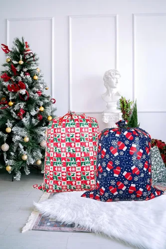 Miniatura 4 de jabberwpacking Paquete de 4 bolsas de regalo de Navidad extra grandes con cinta y etiqueta de regalo de 36"x48" bolsas de regalo jumbo grandes