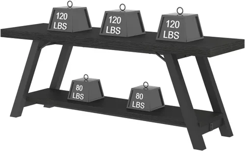 Miniatura 6 de LVB Banco Negro, Banco de Almacenamiento Moderno para Dormitorio, Banco de Madera y Metal para Entrada de Pasillo, Comedor, Sala de Estar, Banco