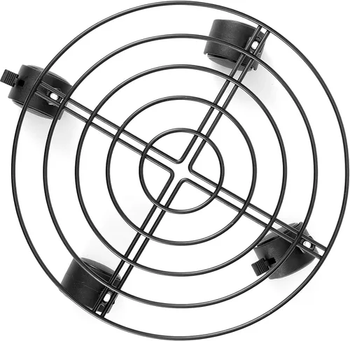 Miniatura 6 de KEILEOHO Paquete de 3 organizadores de metal para plantas de 10.6 pulgadas con ruedas, soportes resistentes para plantas, soporte rodante