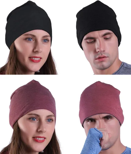 Miniatura 3 de EMPIRELION - Gorros de 9 pulgadas multifuncionales, ligeros, con ajuste ceñido, para correr, con diseño de calavera, forro para casco, gorras