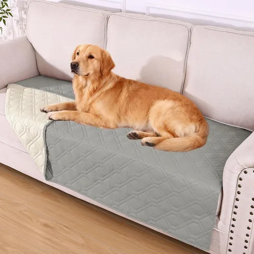 Miniatura 44 de hyha Manta impermeable para perros, manta reversible para cama de mascotas, funda suave para sofá/sillón lavable para perros, fundas impermeables