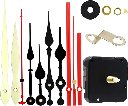 Miniatura 8 de TIKROUND 12888 Kit de Reemplazo de Piezas de Reparación para Mecanismo de Reloj de Pared de Cuarzo DIY, Movimiento Silencioso de Barrido, Grosor