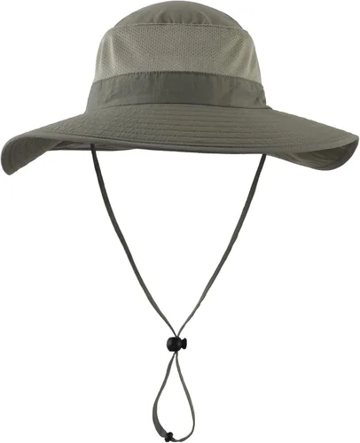 Miniatura 2 de Home Prefer Sombrero de sol UPF50+ de malla para exteriores, de ala ancha, con solapa para el cuello, sombrero de pesca para hombres y mujeres Verde