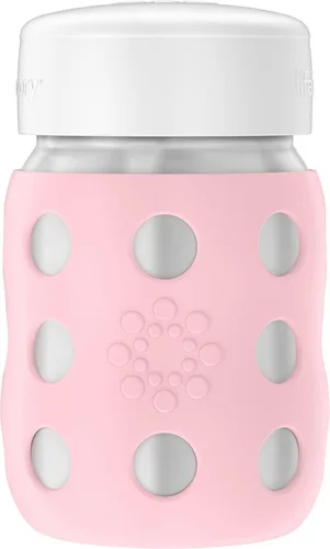 Miniatura 24 de Lifefactory Biberón de cuello ancho aislado al vacío de acero inoxidable de 8 onzas con pezón para sorber, melón, LS2251WCA4 Cantaloupe
