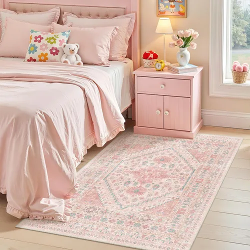 Miniatura 112 de zesthome Alfombra 4x6 - Alfombra Resistente a Manchas Lavable, Alfombras con Respaldo Antideslizante para Sala de Estar, Alfombras Pequeñas de Área