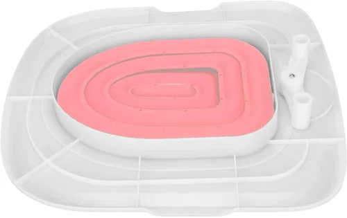 Miniatura 9 de Sistema de entrenamiento para inodoro para gatos, bandeja blanca con soporte interior gris, caja de arena reutilizable universal para mascotas