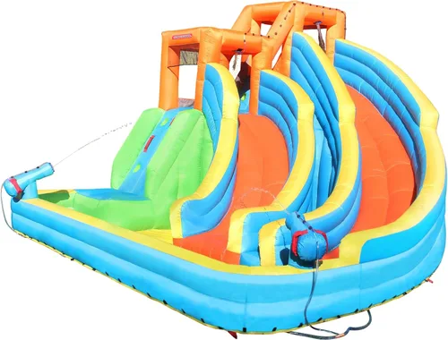 Miniatura 4 de Mi primer tobogán inflable de agua Sportspower, picos gemelos