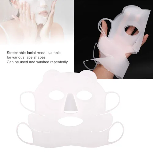 Miniatura 4 de ZJchao Hoja de silicona, cubierta de silicona facial reutilizable de silicona facial panda gancho para las orejas cubiertas hidratantes