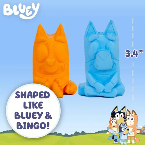 Miniatura 6 de Bluey Sidewalk Chalk y plantillas reutilizables, kit de arte de 4 piezas