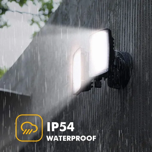 Miniatura 5 de LUTEC - Foco LED de 3500 lúmenes, 32 W, 5000 K, doble cabezal integrado, resistente al agua al atardecer y al amanecer, luz de seguridad de pared