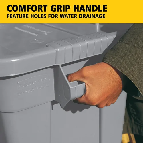 Miniatura 3 de Baúl con tapa Rubbermaid Commercial fg9s3100gray Brute, capacidad de 20 galones, 27-7/8 pulgadas, longitud x 17-3/8 pulgadas, ancho x 15-1/8 Gris