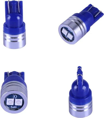 Miniatura 4 de iBrightstar Bombillas LED de cuña T10 W5W con chipsets 3030 extremadamente brillantes 168 175 194 2825 para luces de placa de matrícula, mapa Azul