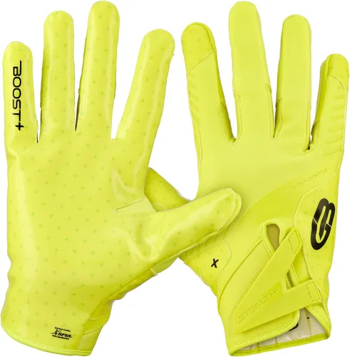 Miniatura 19 de Guantes de fútbol Grip Boost - Tecnología Stealth 6.0 Boost Plus adhesiva sólida - Guantes de fútbol para receptores amplios, tallas para hombres
