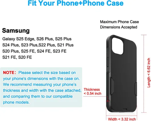 Miniatura 2 de ykooe Funda de nailon resistente compatible con iPhone 16/15/14/13/12 Pro Max & Plus, 17 modelos Air, Galaxy S24/S23/S21/S20 FE soporte para Negro
