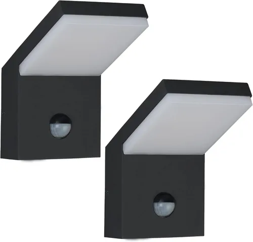 Miniatura 15 de Luces de pared para exteriores con sensor de movimiento, luz LED de porche de 1500 lm con detector PIR ajustable, aplique de pared exterior