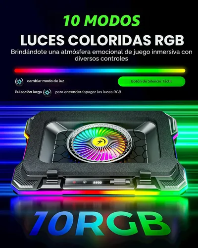 Miniatura 3 de Almohadilla de refrigeración ChillCore RGB para laptop de juegos con ventilador turbo de 5.5", enfriamiento rápido para laptops de 15.6-19.3