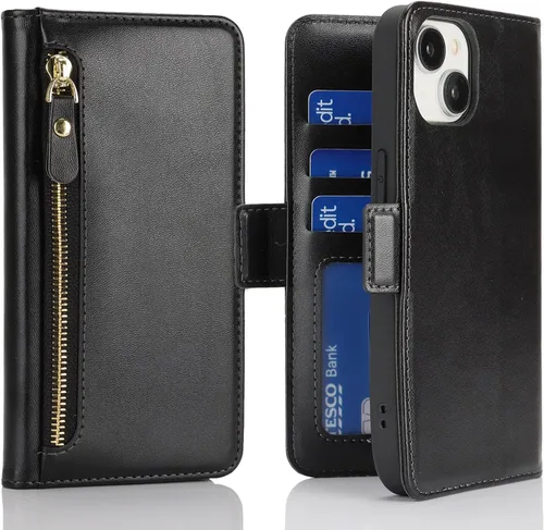 Miniatura 20 de Havaya Funda para iPhone 14 y 13 (6.1) compatible con cartera MagSafe con tarjetero - Funda magnética desmontable 2 en 1 - Ranuras para tarjetas