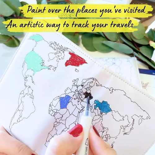 Miniatura 2 de Soporte para pasaporte del mapa del mundo, funda de pasaporte con bloqueo RFID y tarjetero de vacuna, cartera para pasaporte, funda para pasaporte