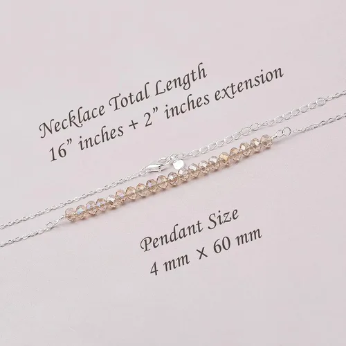 Miniatura 3 de YOVOMO Regalos de feliz cumpleaños para niñas adolescentes, plata de ley 925, collar de cuentas de cristal delicadas, caja de regalo para hija