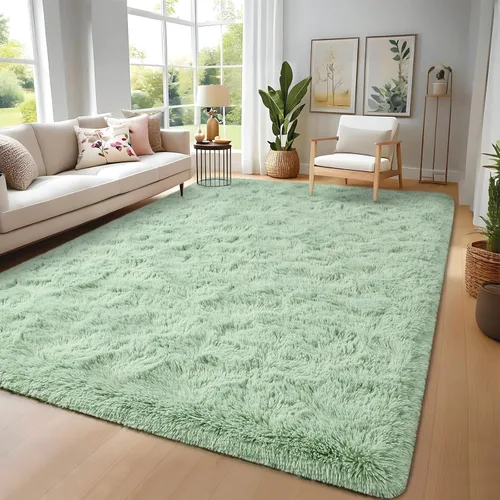 Miniatura 17 de Nuttumico Alfombras de Pasillo Suaves de 2x4 Pies para Dormitorio y Sala de Estar, Alfombra Mullida de Felpa, Alfombras de Área Antideslizantes Tie