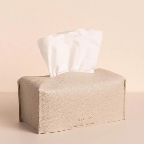 Miniatura 15 de OLETHA Funda para Caja de Pañuelos Rectangular Estética, Portador de Pañuelos de Caja Plana Mediana Rectangular, Negro