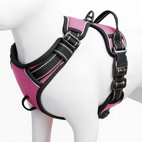 Miniatura 32 de Arnés para perro sin tirones, chaleco reflectante ajustable y acolchado para mascotas con asa de fácil control, fácil de llevar con nudo elegante