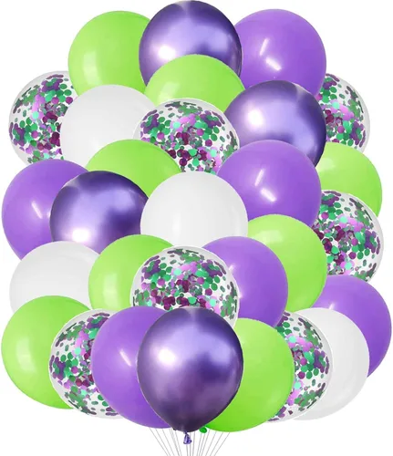 Miniatura 9 de We Moment Globos negros de 12 pulgadas color verde oscuro y dorado metálico cromado con globos de confeti, para baby shower, decoración de fiesta