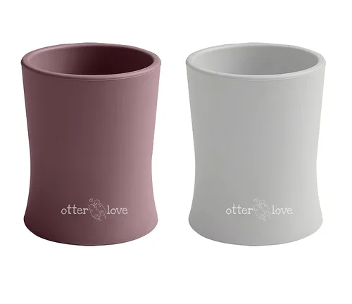 Miniatura 10 de otterlove Taza de entrenamiento de silicona para bebés y niños pequeños, aprobada por OT pediátrica, 100% silicona LFGB pura de platino, irrompible