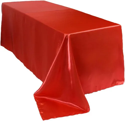 Miniatura 8 de YOUR CHAIR COVERS - Mantel rectangular de satén de 90 x 156 pulgadas - Manteles de mesa rectangulares de satén brillante blanco para mesas