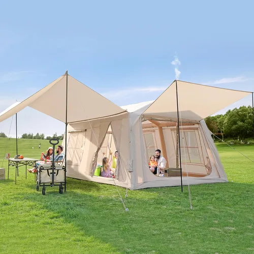 Miniatura 12 de Inflatable Tent for Camping, Waterproof Oxford Large Blow Up Hot Tent with Pump, Easy Setup Inflatable Glamping House Air Tent for Family
