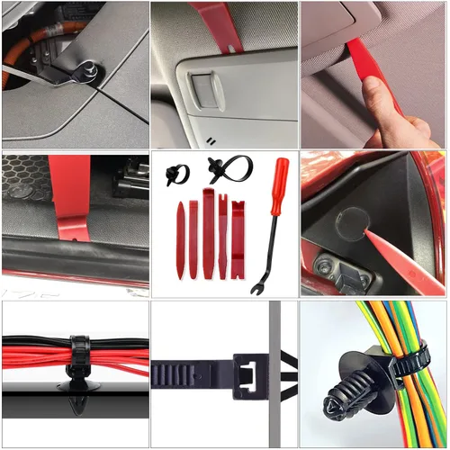 Miniatura 4 de Kit de 910 piezas de clips de retención de empuje para automóvil, kit de sujetadores de plástico con 27 de los tamaños más populares, clips de panel
